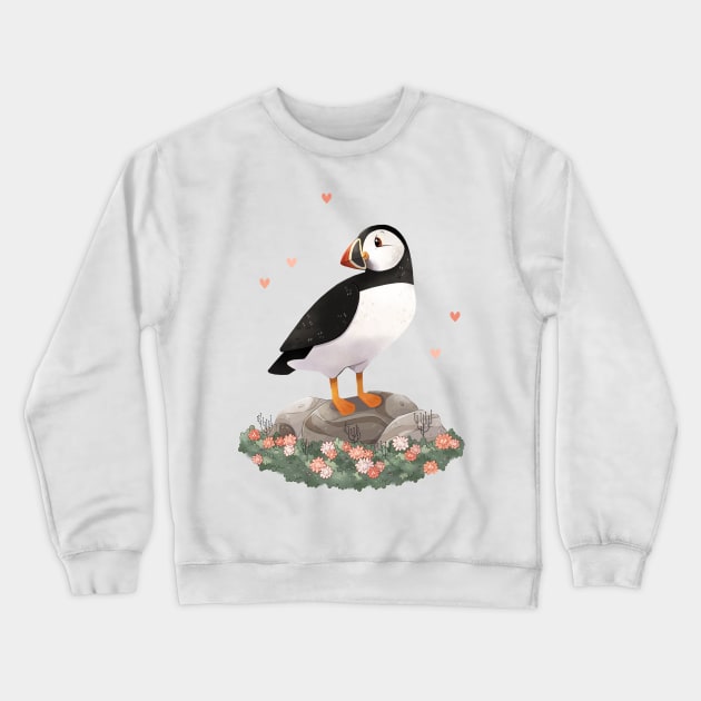 I puffin love you Crewneck Sweatshirt by Melissa Jan